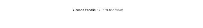 GEOSEC ESPAÑA  C.I.F.:B-85374676